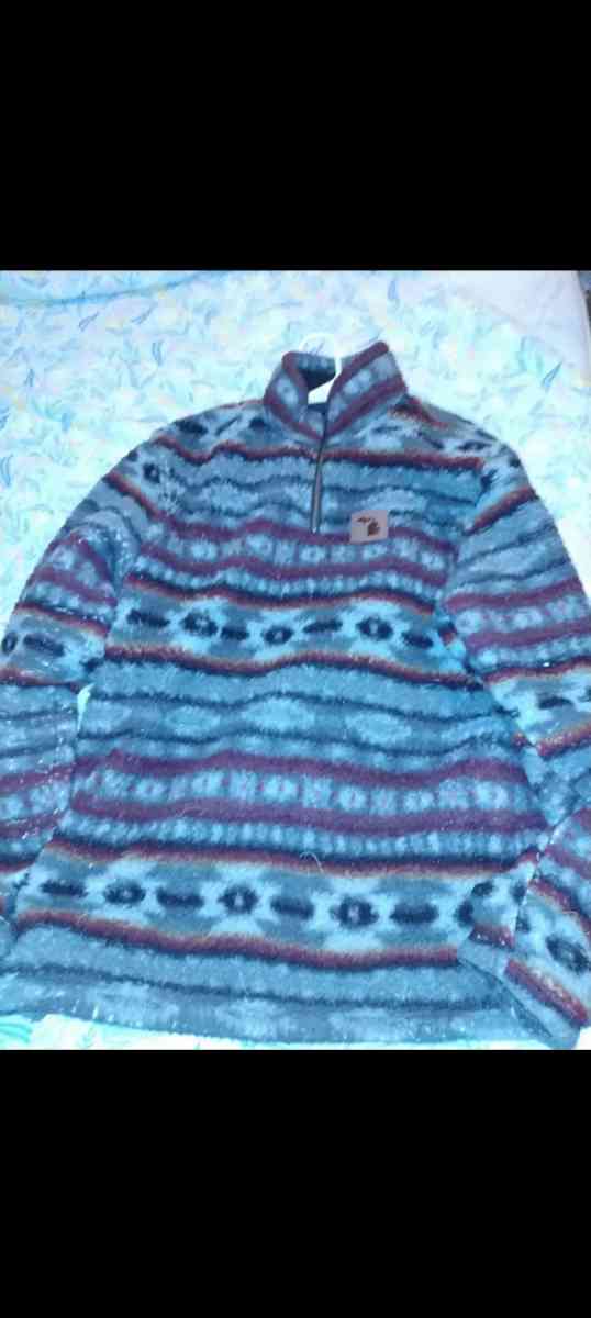 Texas logo heavy fleece Sherpa zip pull over jacket