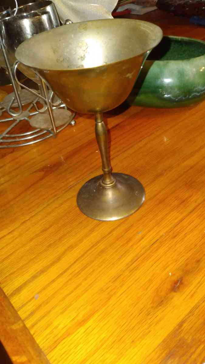 solid brass goblet