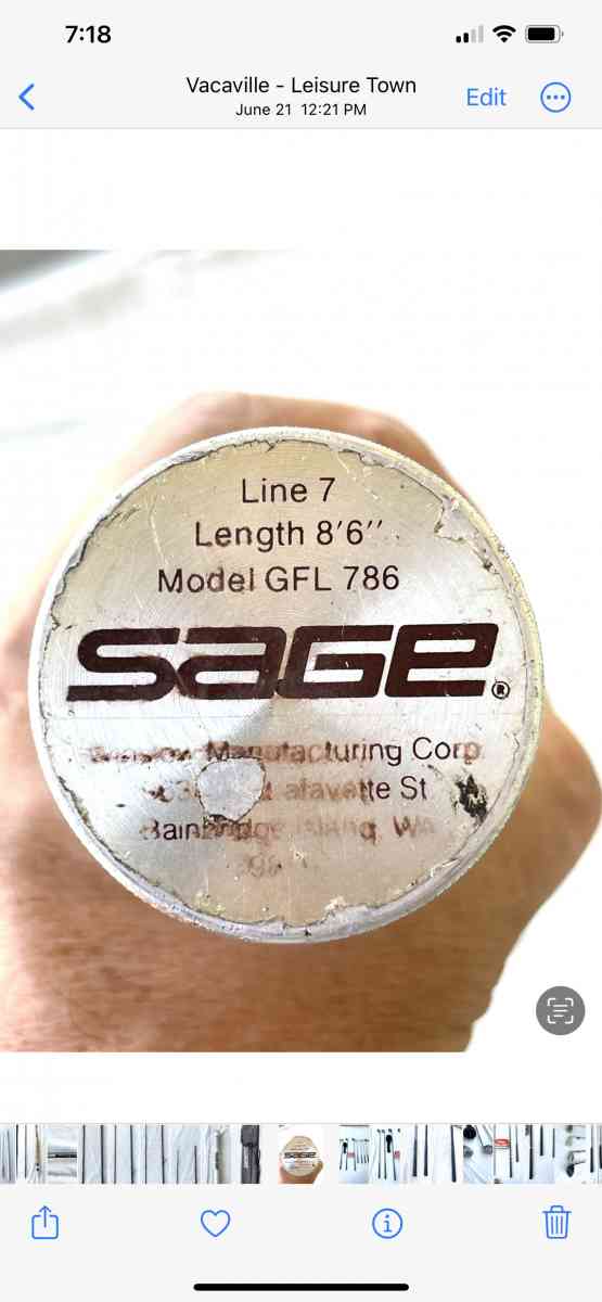 great condition Sage 8 and half ft fly fishing Rod
