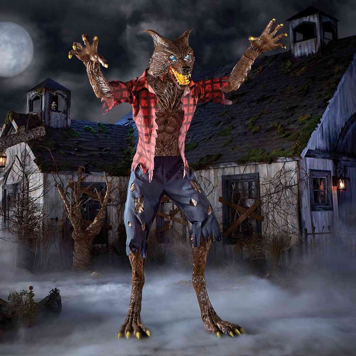 lifesize Halloween werewolf and towering phantom new in box