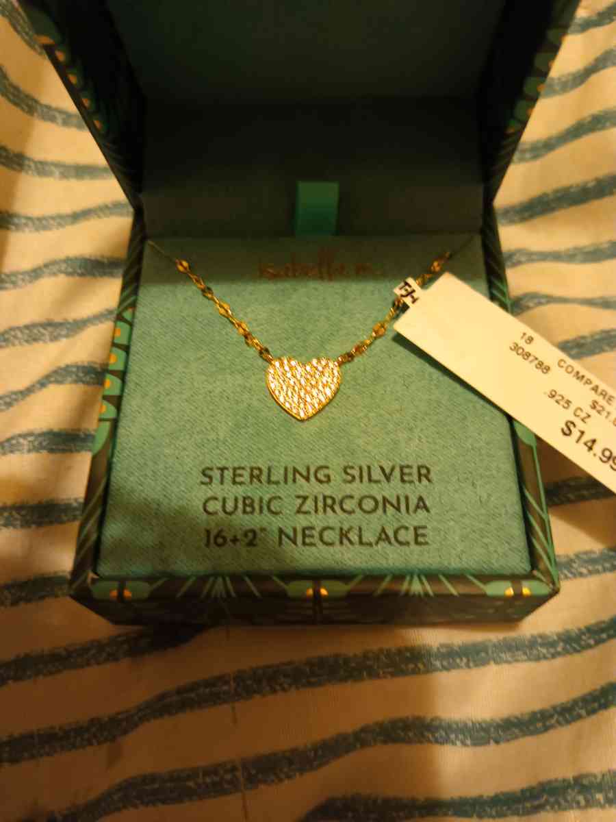 sterling silver necklace heart