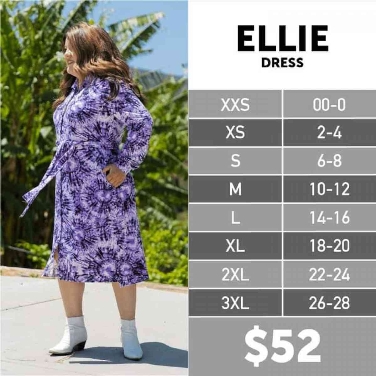 NWT 3XL LuLaRoe Ellie 25 Fits size 26 to 28 Retails for  52