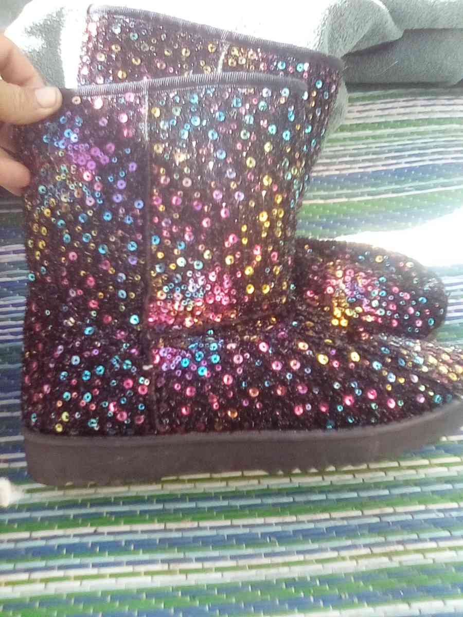 Sequin Ugg Style Boots