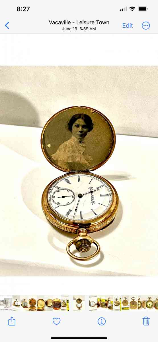 Antique 1889 solid gold pocket watch
