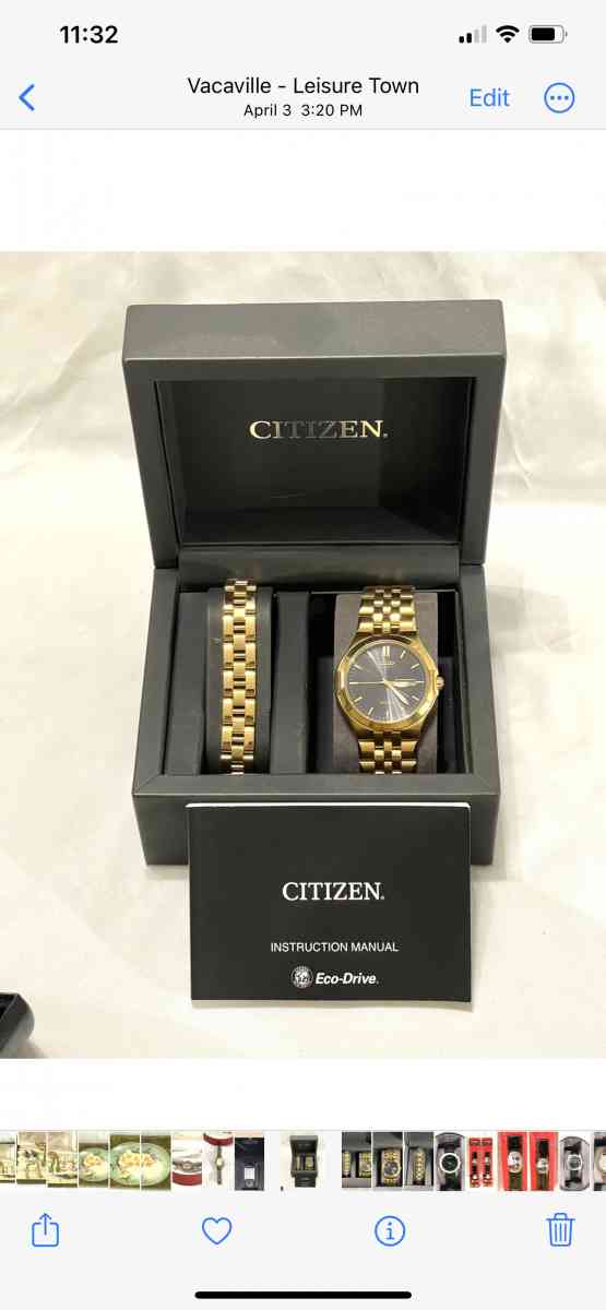 new worn once Citizen Eco drive wrist watch with bracelet