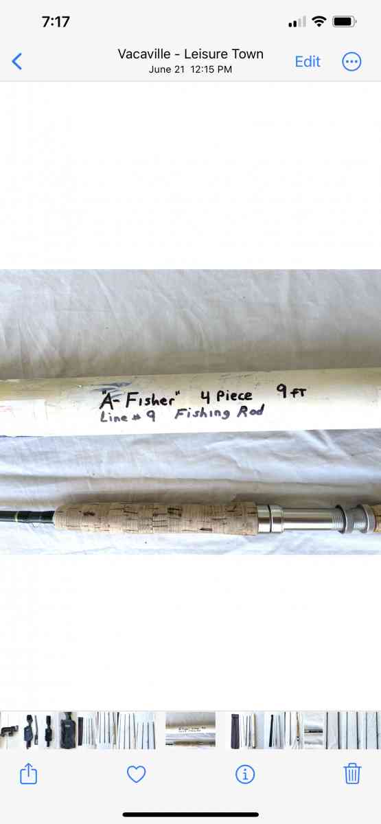 pre owned A Fisher 9ft fly fishing Rod