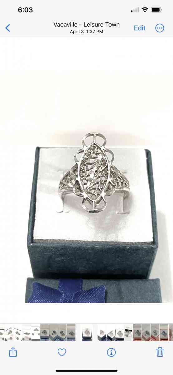 brand new solid silver fashion ring size 9