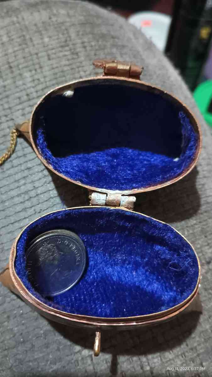vintage brass n copper coin purse