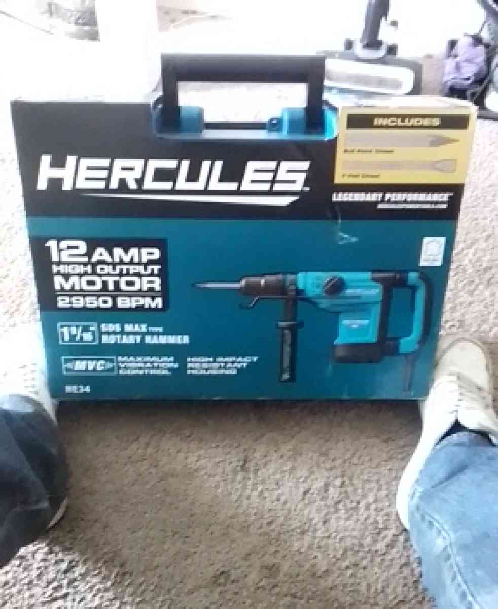 Hercules 12amp one and 9 16 sds max rotary hammer