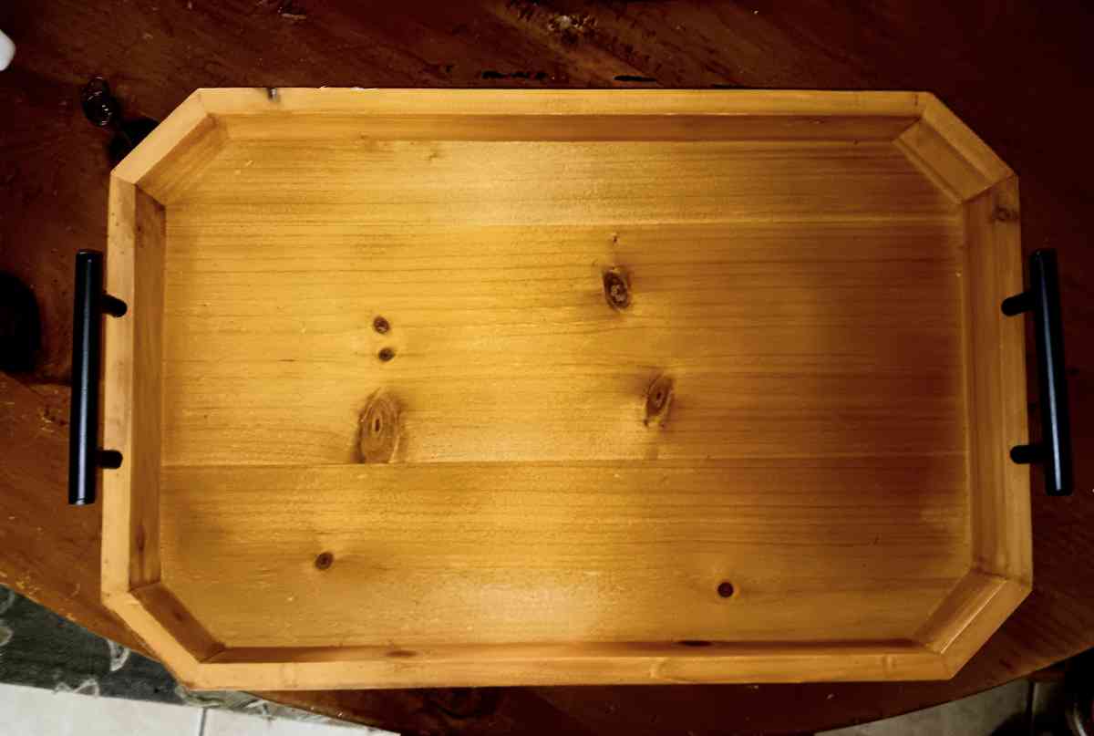 wooden breakfast in bed tray