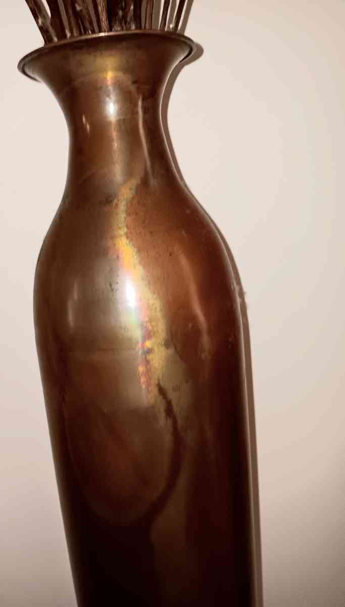 copper 2 ft tall vase decor with another 20 in of pushy will