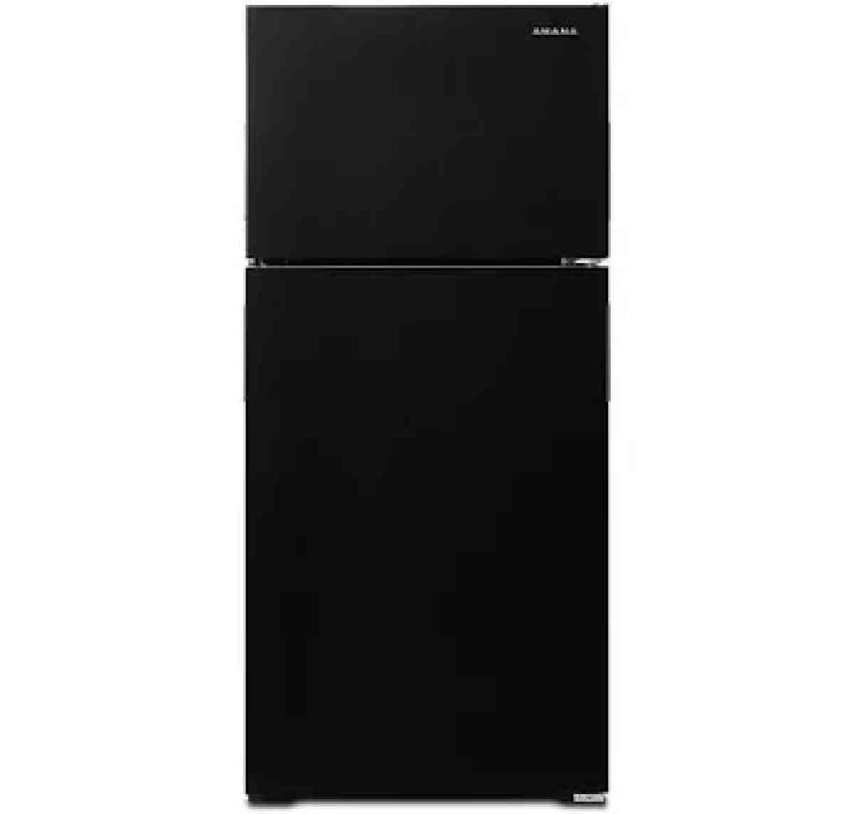 black Amana fridge