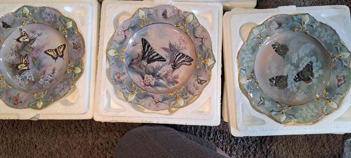 Bradford Exchange butterfly plate collection limited edition