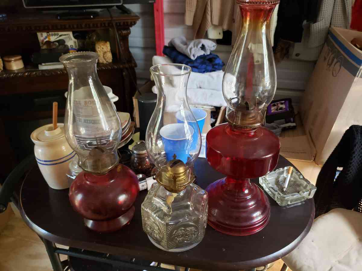 a assorted oil lamps all pieces there work well
