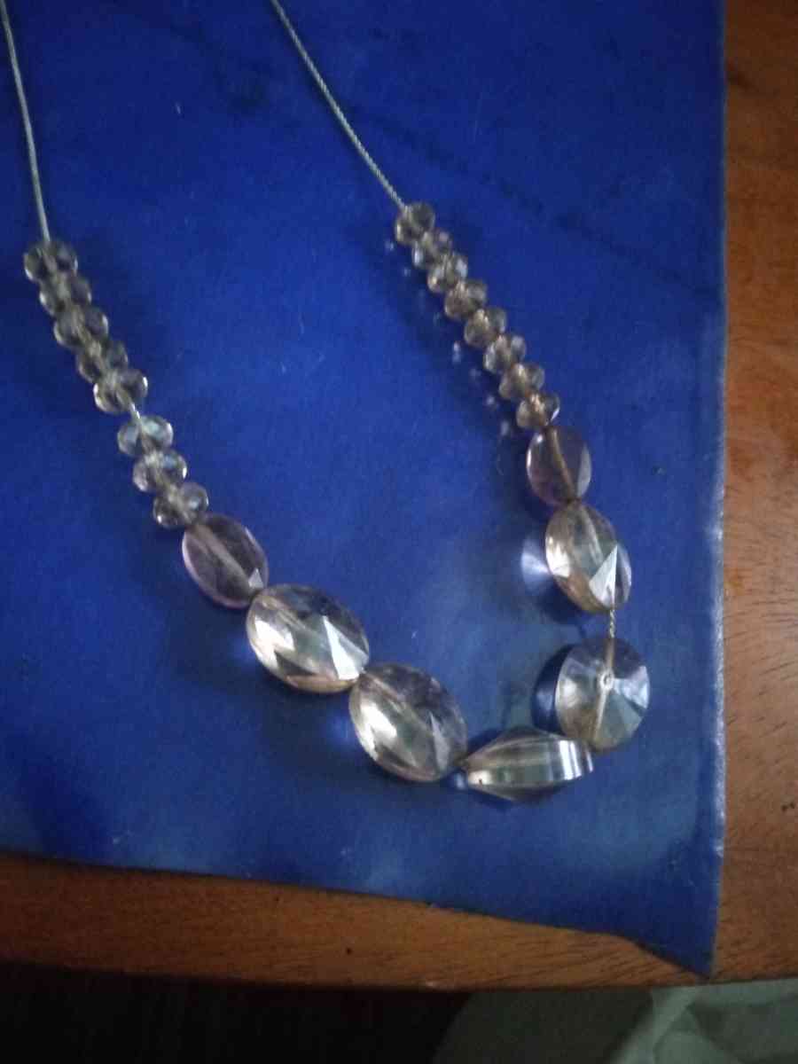 70s Crystal Necklace on chain
