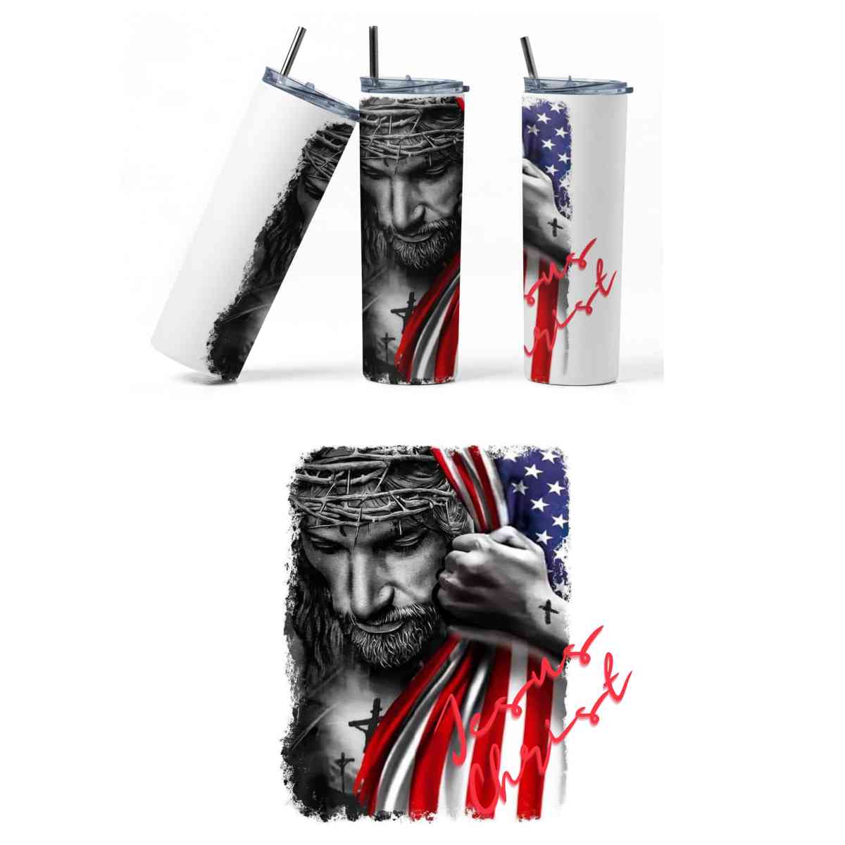 Jesus christ stainless steel tumbler