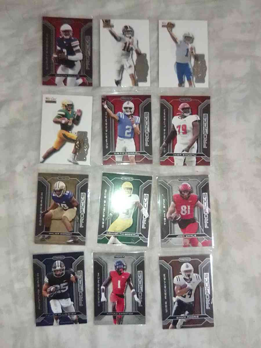 these 12 football cards
