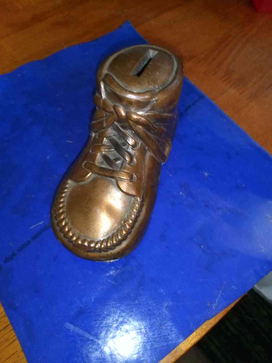 Bronzed Baby Shoe Bank