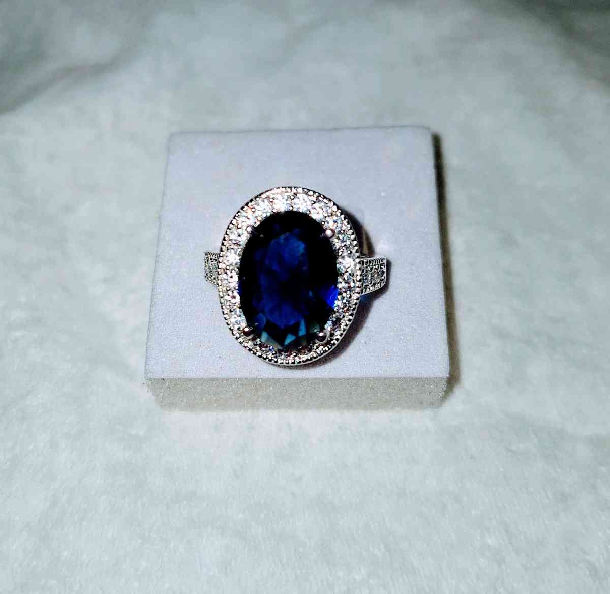sapphire ring size 6  925 silver   New