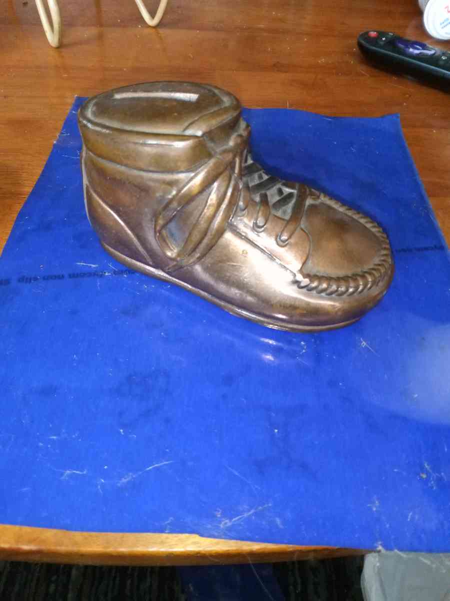 Bronzed Baby Shoe Bank