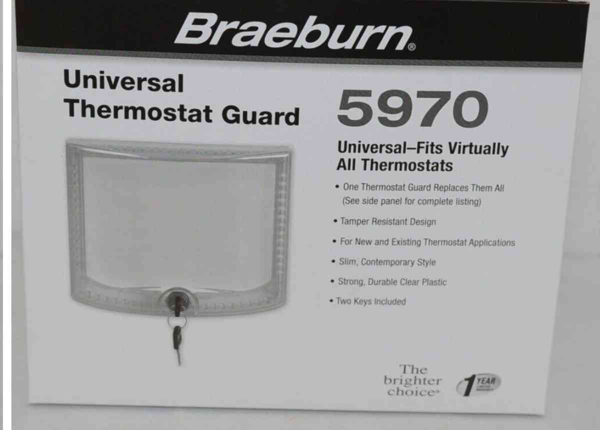 brand new unopened Braeburn Universal thermostat guard with