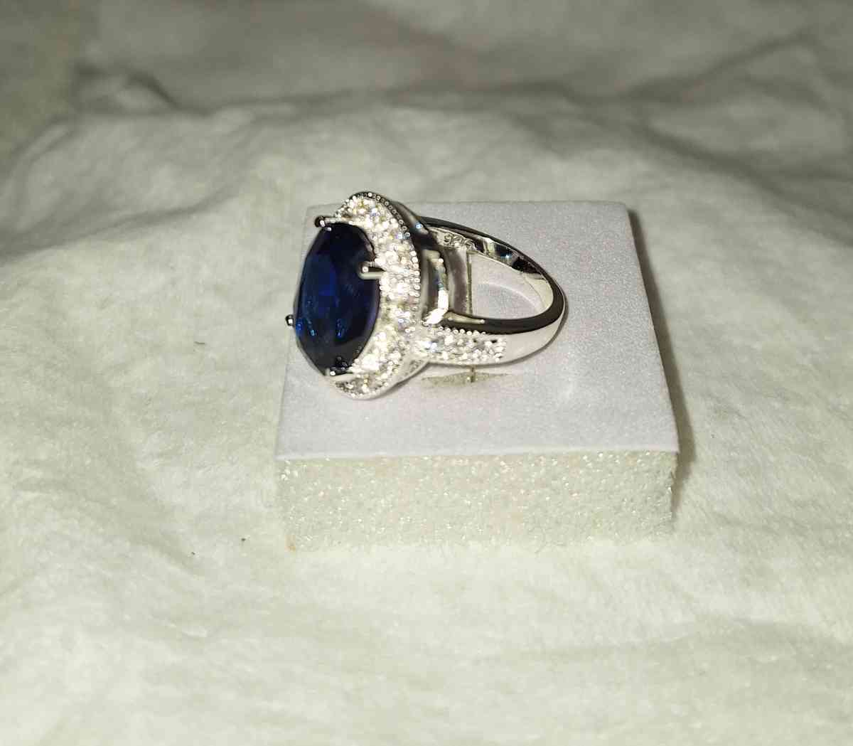 sapphire ring size 6  925 silver   New