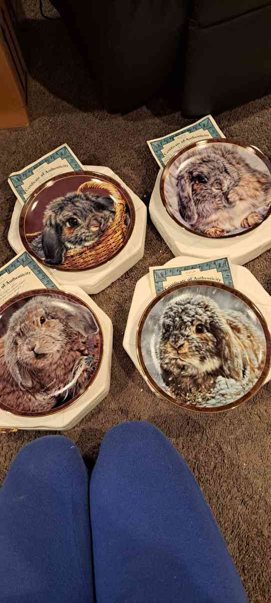 Bradford Exchange bunny tales limited edition plates