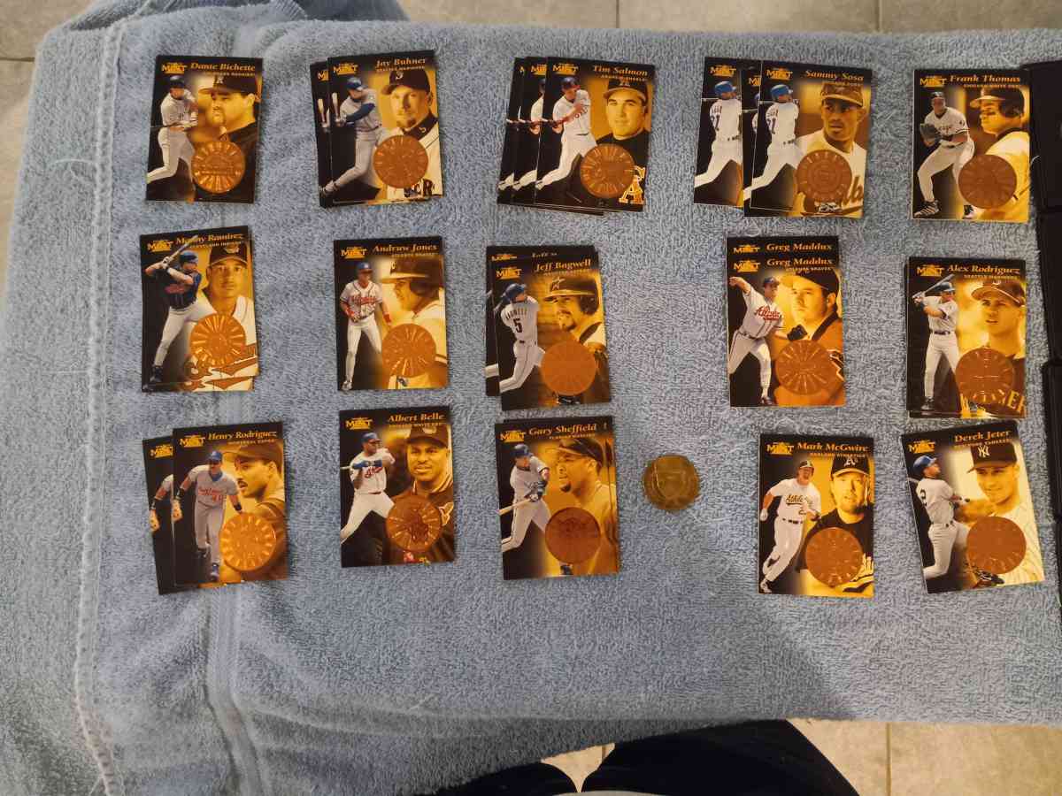 baseball cards mint collection with 50 coins