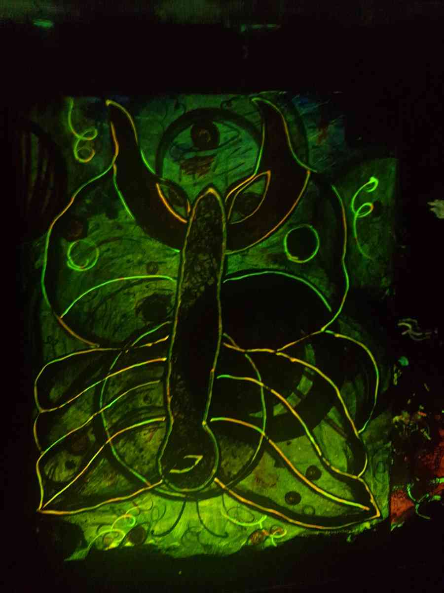 Abstract glow blacklist art canvas