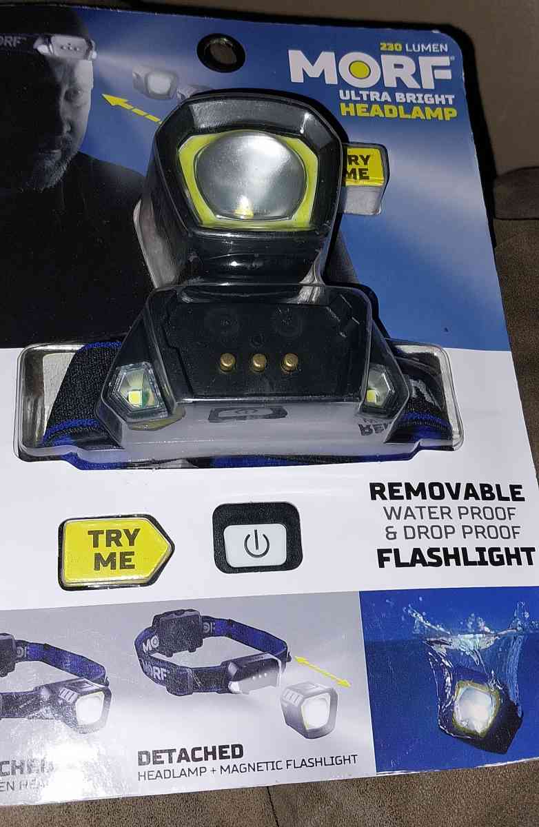 rechargeable headlamp with removable flashlight