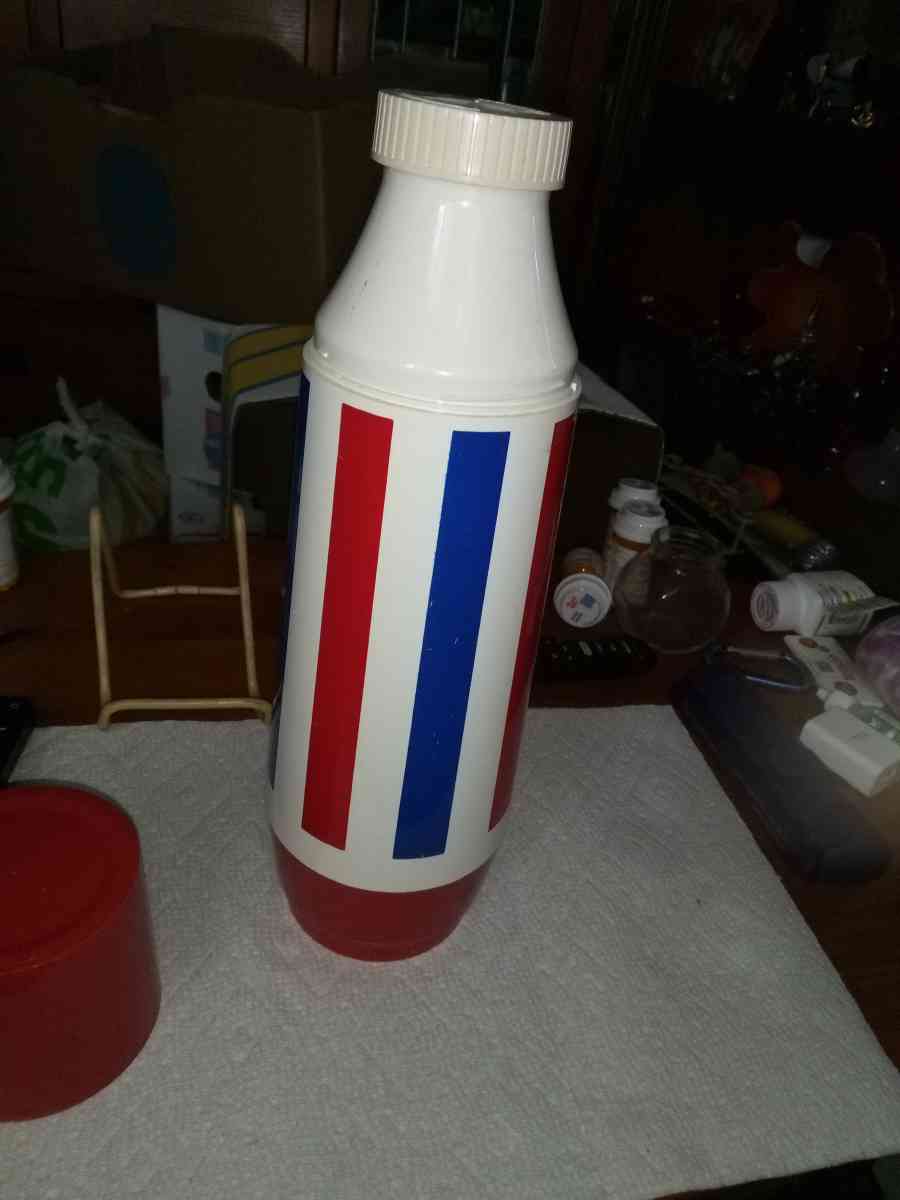 Red white and blue 2 quart Thermo Serv thermos