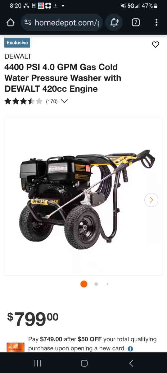 3600 psi pressure washer brand new never been used