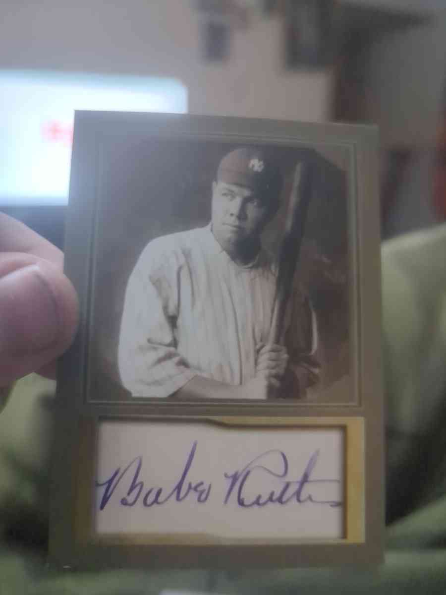 babe Ruth auto reprint make offer