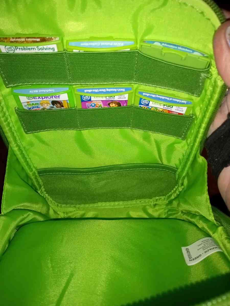 leapfrog backpack with console and games