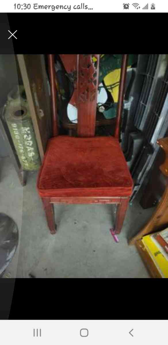 vintage red chair