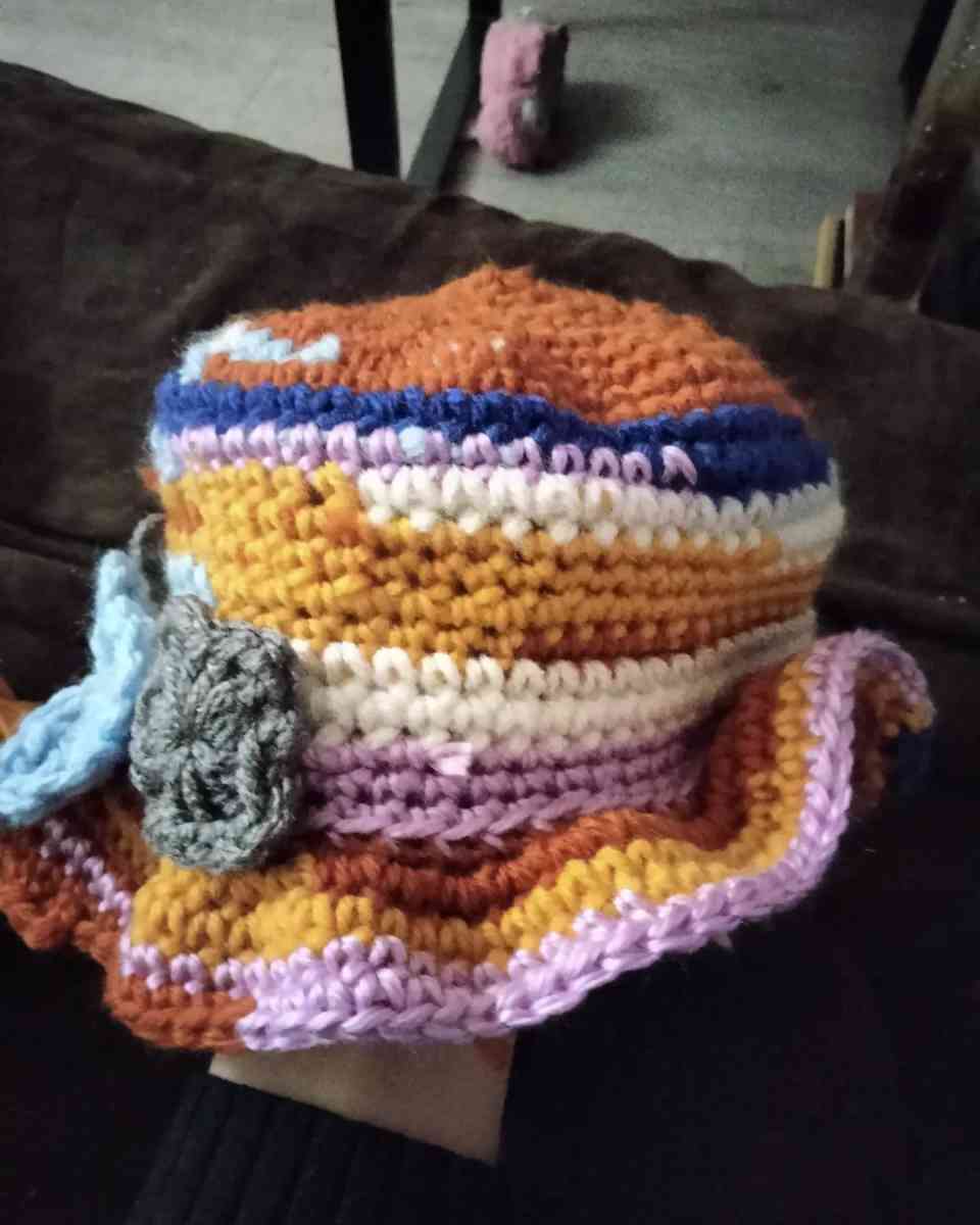 Scrap Hat with stars and flower