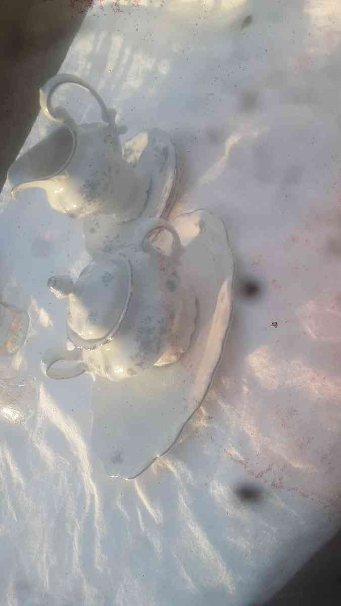 antique teapot and cup set