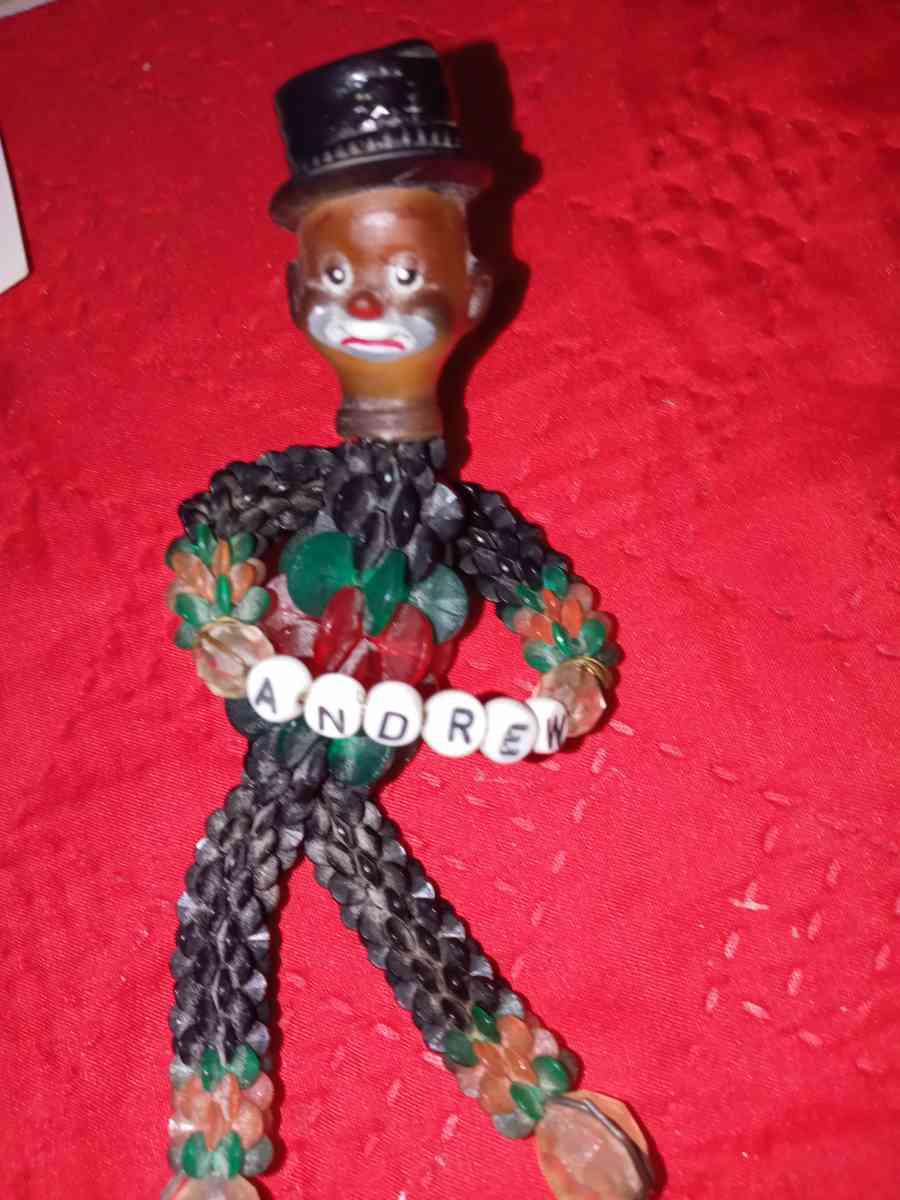 vintage clown Christmas ornament from 1950s