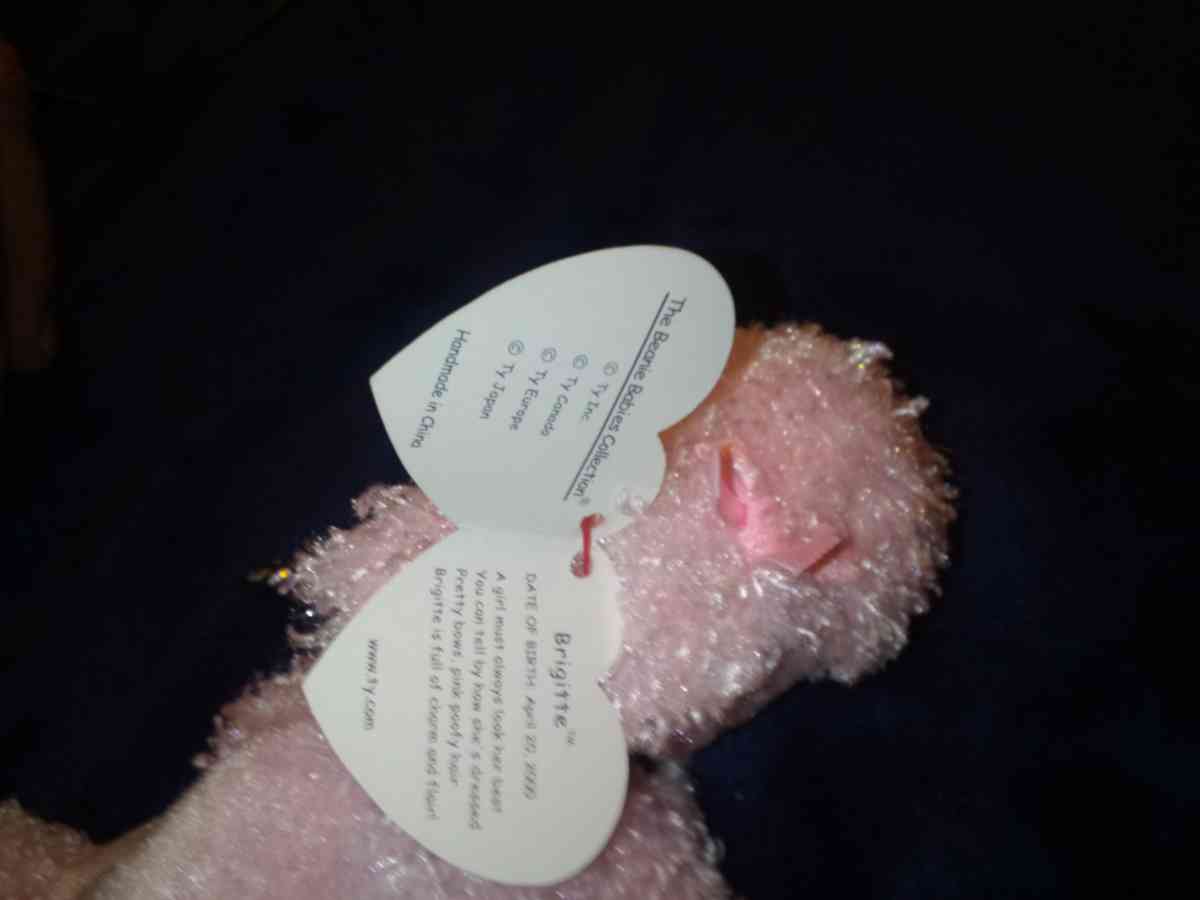 2001 Ty beanie babies Brigitte mint selling collection off