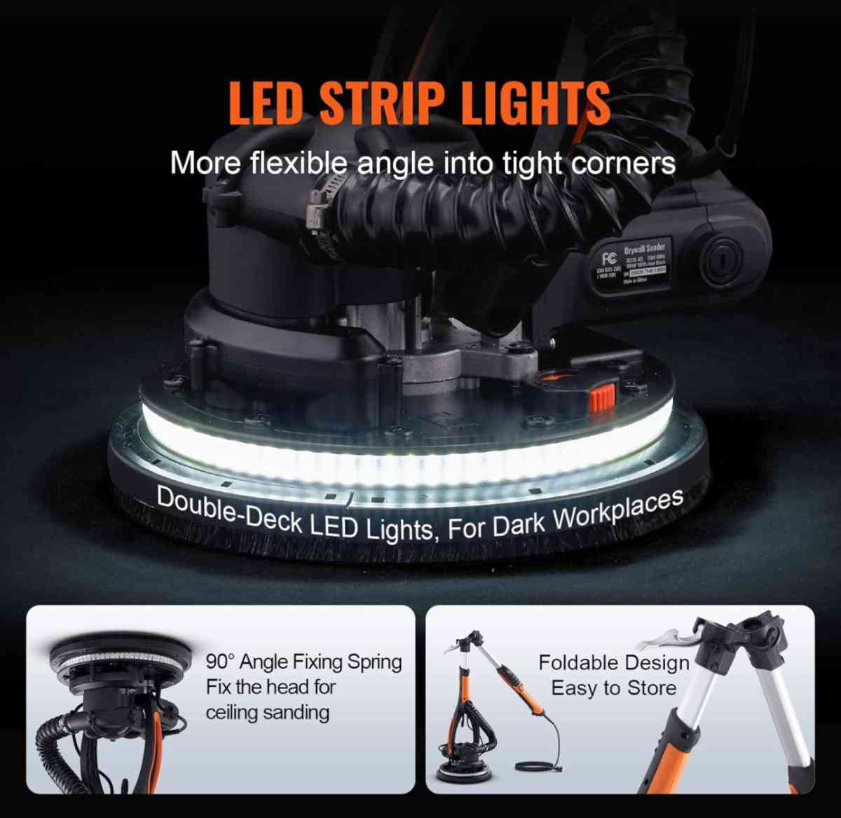 Drywall Sander 900W Electric Sander with 12 Sanding Discs Va