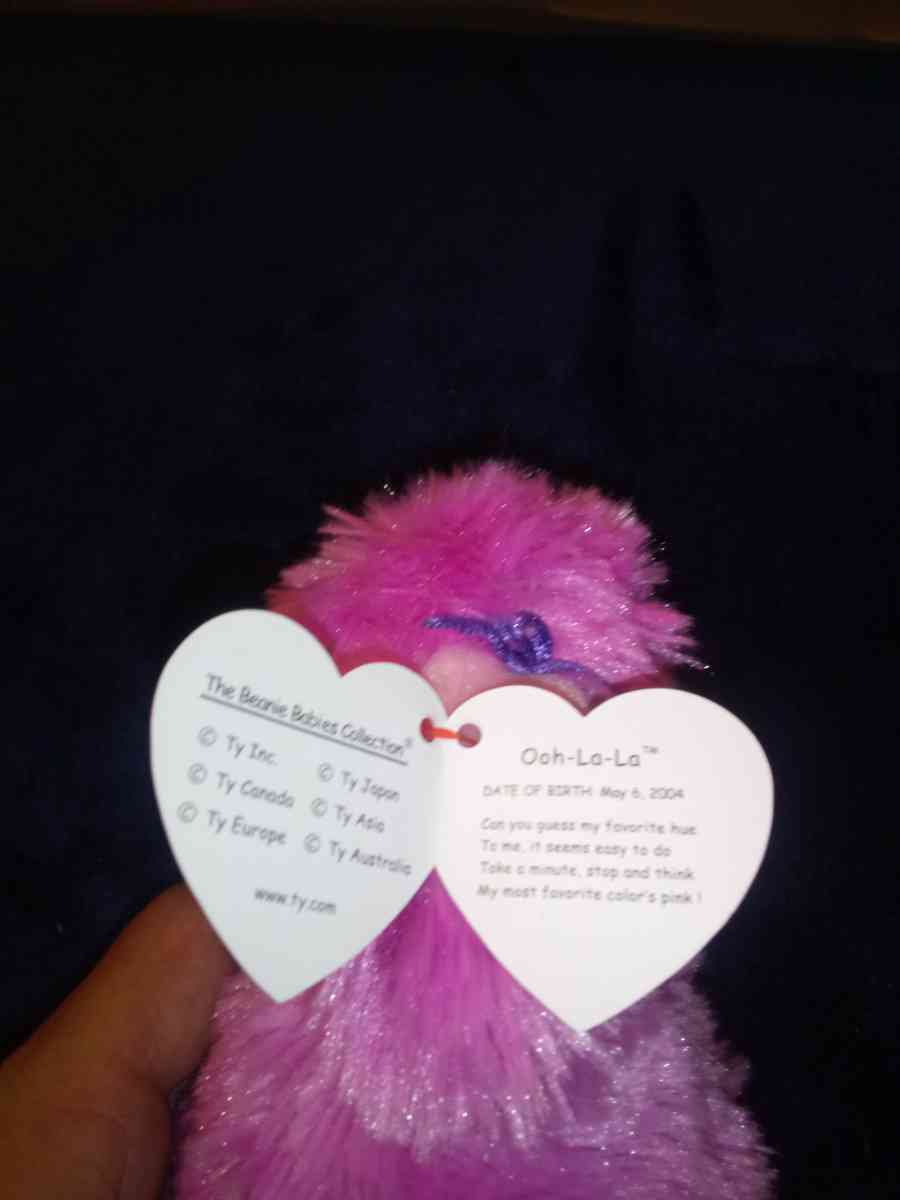2004 Ty beanie babies ooh la la mint selling collection off