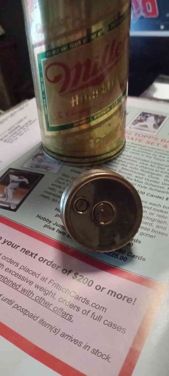 Miller beer can lighter vintage