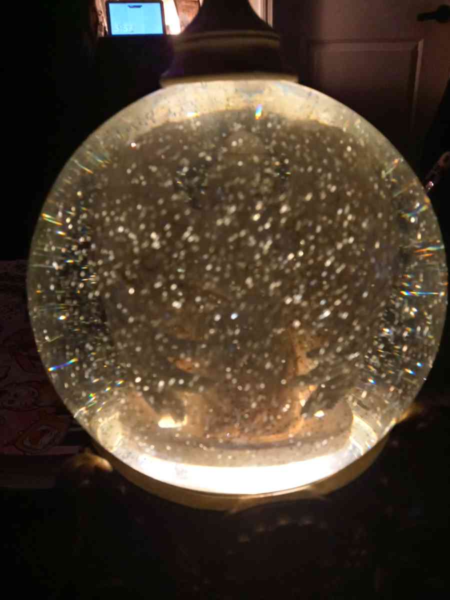 physical LED Angel glitter globe