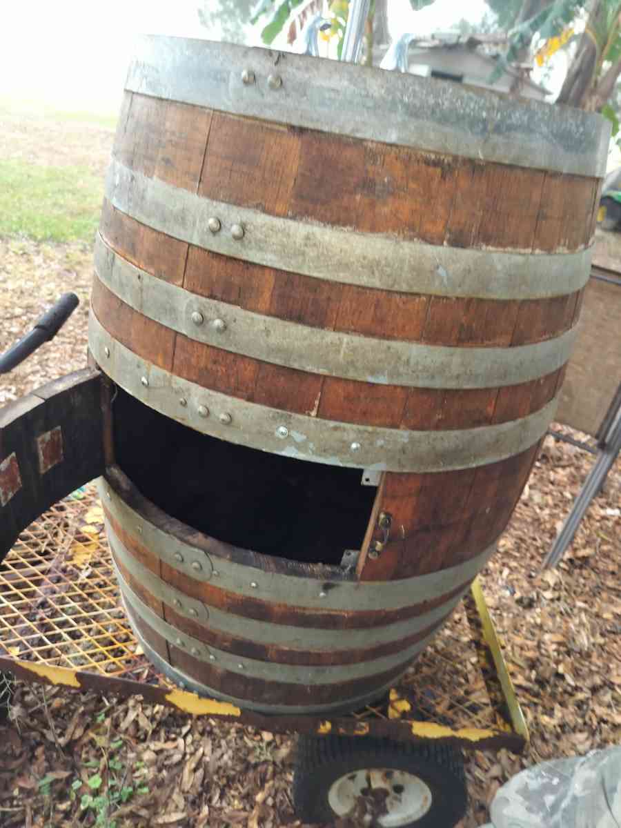 wooden barrel sink