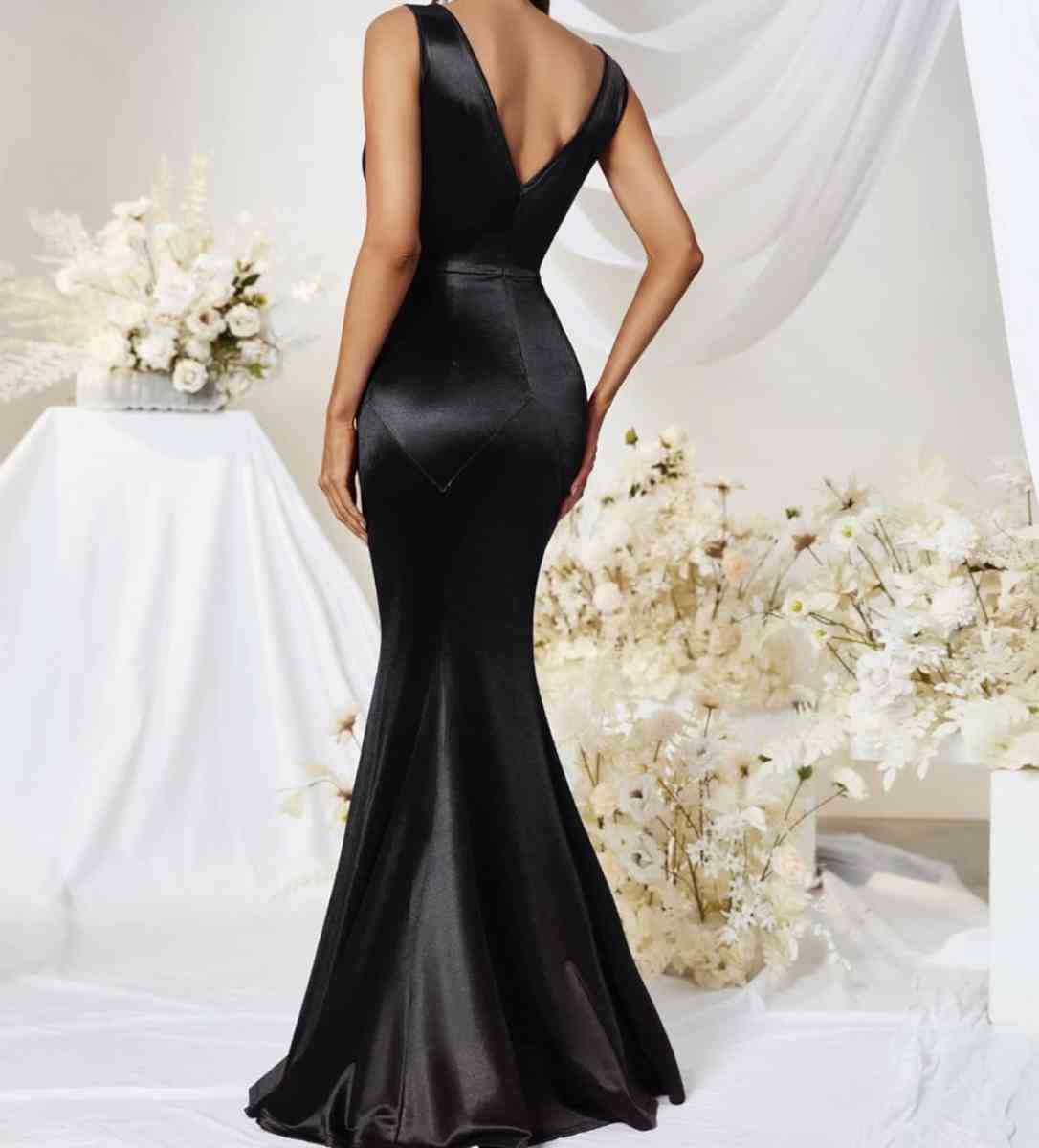 black gown