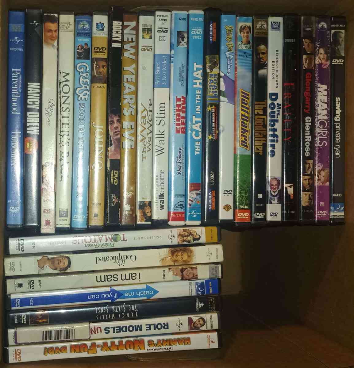 Box full of DVD movies