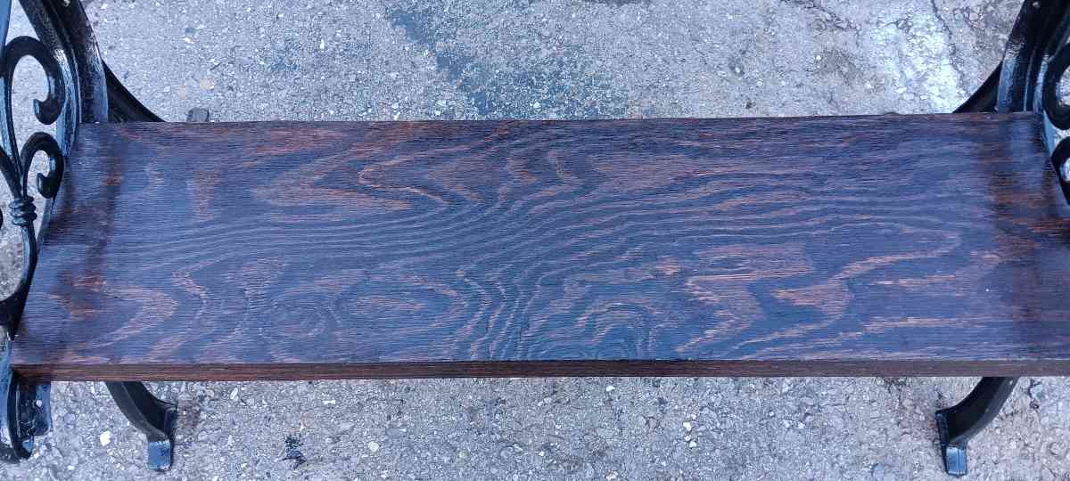 Wood and Cast Iron Bench