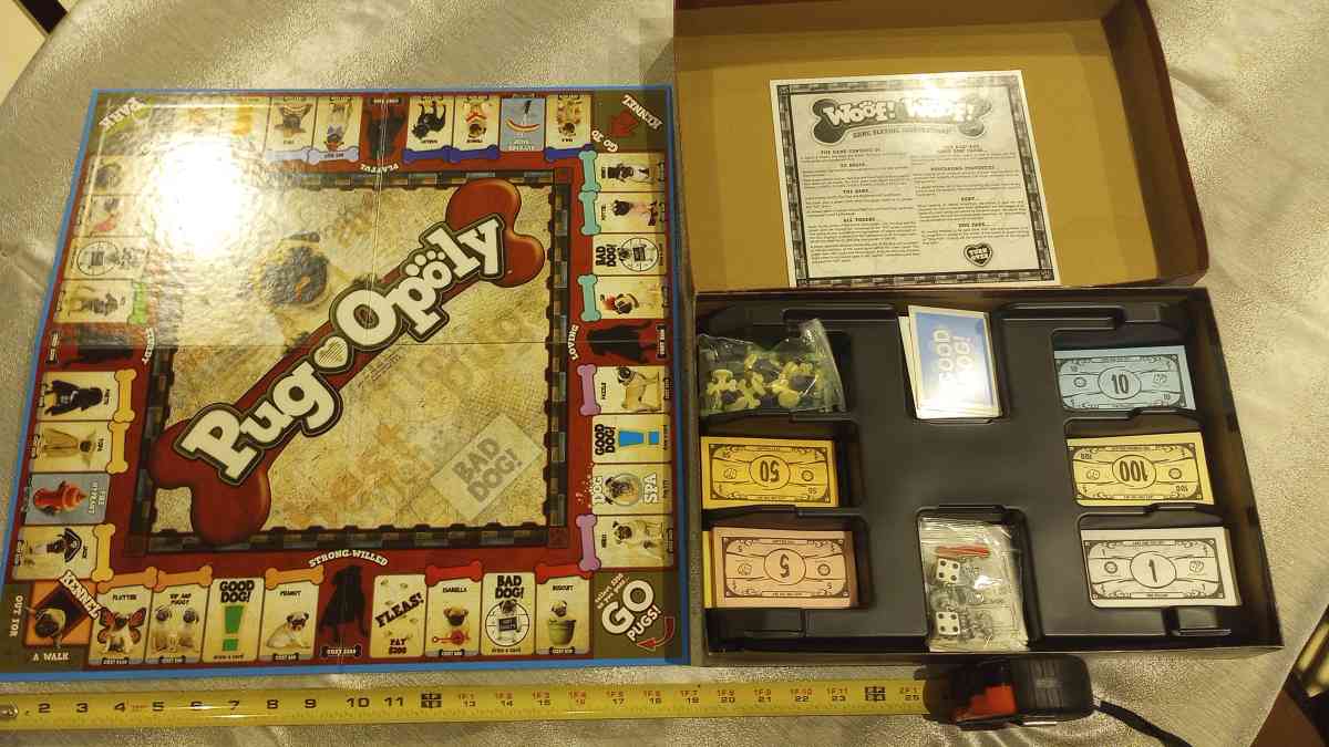 Pugopoly the Monopoly pug dog board game