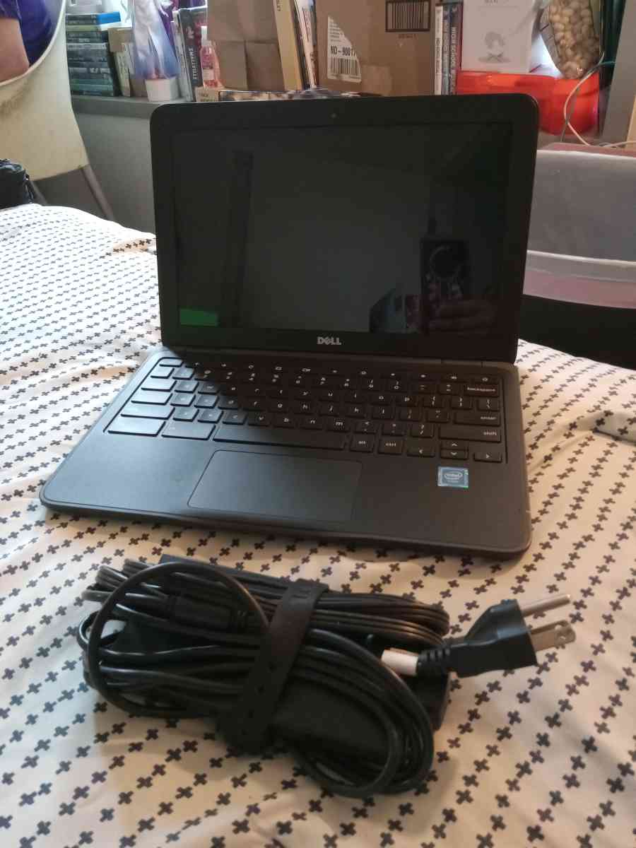 Chromebook Dell Laptop with Charging Cable Cord