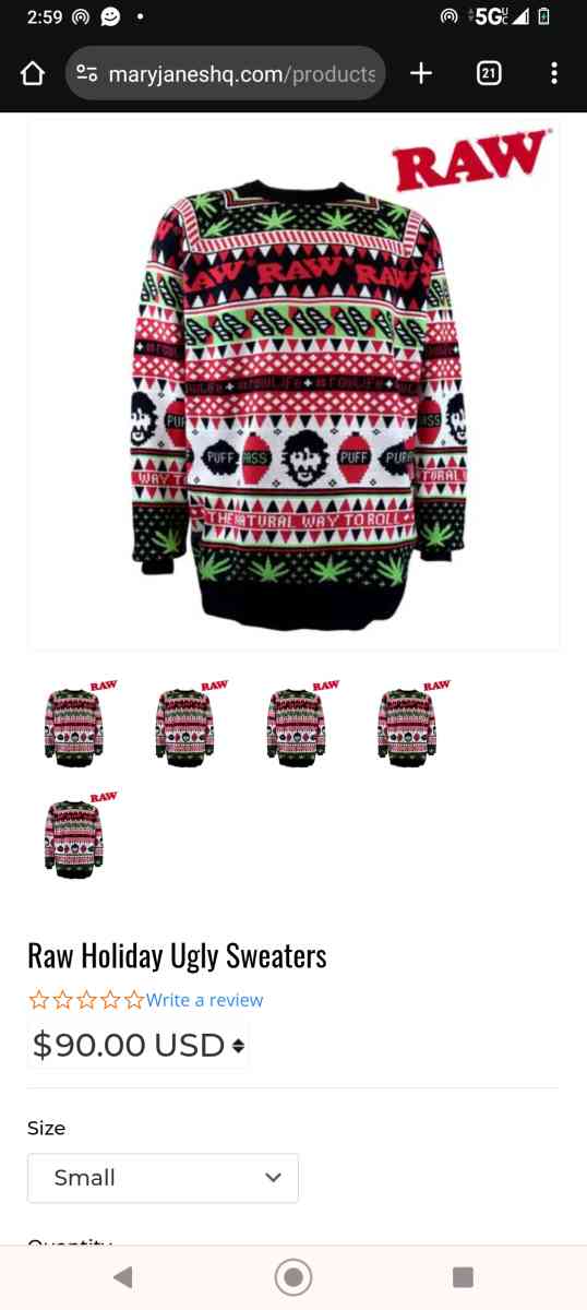 raw ugly sweater